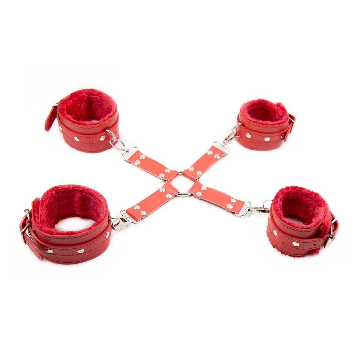 1 Pulsera de Cuero Rojo de Felpa Un Accesorio de Juego Femenino para Parejas para añadir a su diversión，Ajustable