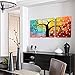 abstract paintings lucky tree canvas paintings 3 panels framed modern paintings giclee canvas home decor wall art ready to hanging (36x16inch)