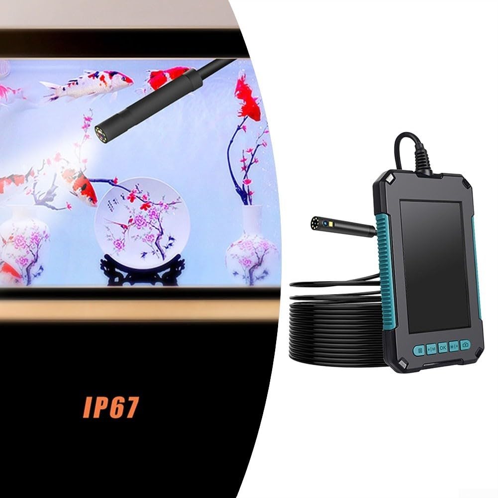 HD Dual Lens Endoskop 1080P Inspektionskamera mit 4,3 Zoll Monitor IP68 Wasserdicht Schlangenkamera für Automotive Motor Rohr Abfluss Wand K Home Inspektion 9,8 m