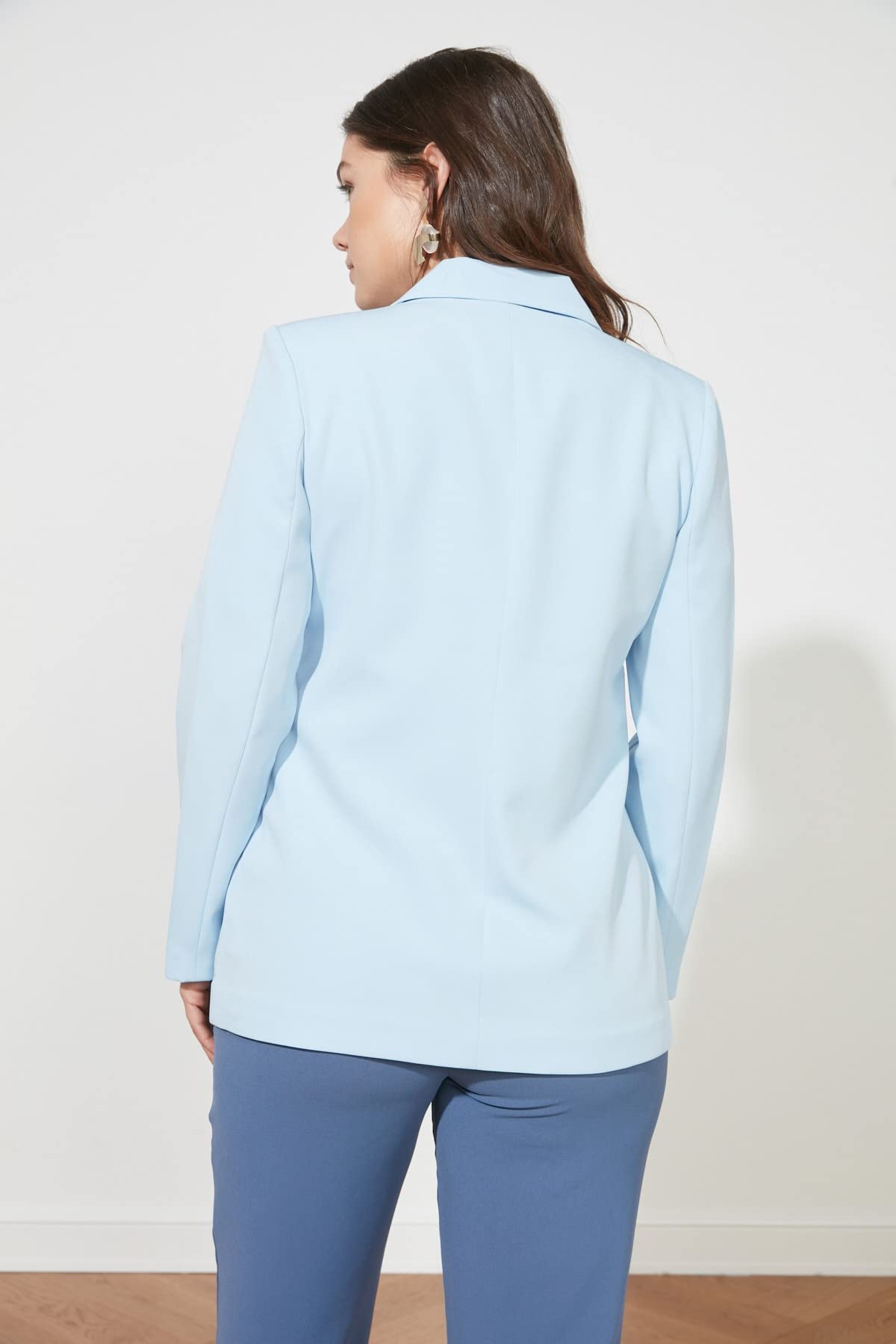 Trendyol Veste Blazer avec Boutons Verts Trendyol Green Button Veste Blazer Détail Vert Femme