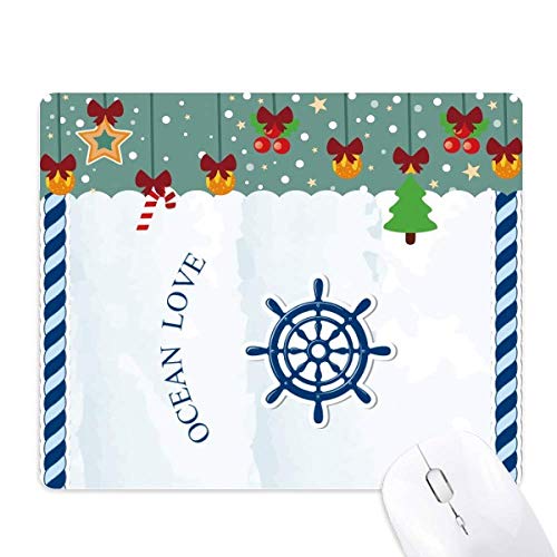 Tapis de souris bleu antidérapant Rudder Ocean contre la glisse