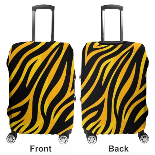 Yellow Tiger Skin Pattern Luggage Cover Travel Suitcase Cover Luggage Protector 22-24 Inch3