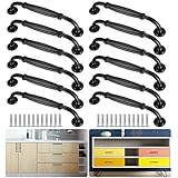 【Aplicaciones amplias】Estas manijas de puerta negras son adecuadas para todo tipo de muebles modernos, como gabinetes, cajones, armarios, tocadores, etc.