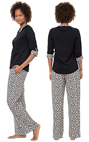 PajamaGram Womens Pajama Sets - Cotton Pajamas For Women, Leopard Print2