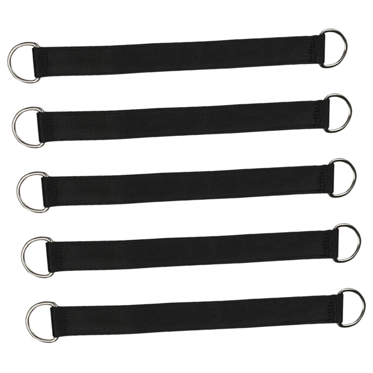TOYANDONA 5 Ensembles Sangle De Boucle Swing Balançoire Remplacement De Plein Air Bretelles Chaise Hamac Suspendue Sangle De Swing d'arbre Black en Polyester 5 Pièces * 5