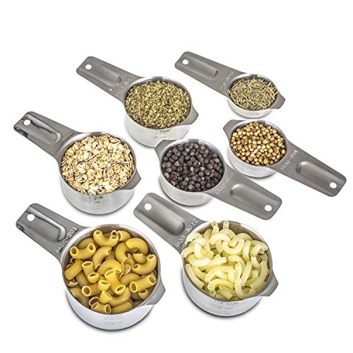 Image of 7-Piece 18 /8 Stainless Steel Measuring Cups Set, Silver