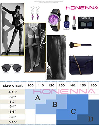 HONENNA Sheer Thigh High Stockings, Silky Stay Up Silicone Lace Top, 1-3 Pairs4