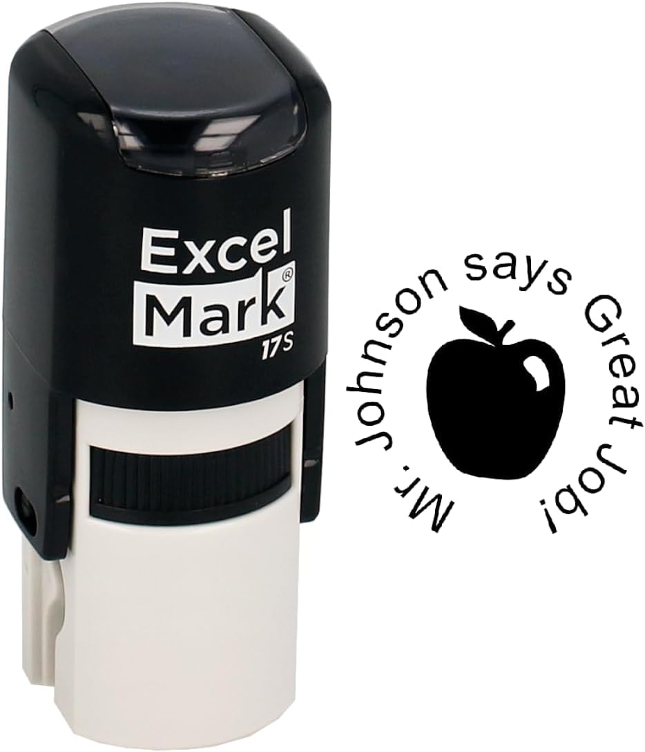 ExcelMark Great Job - Sello autoentintable redondo personalizado para profesores