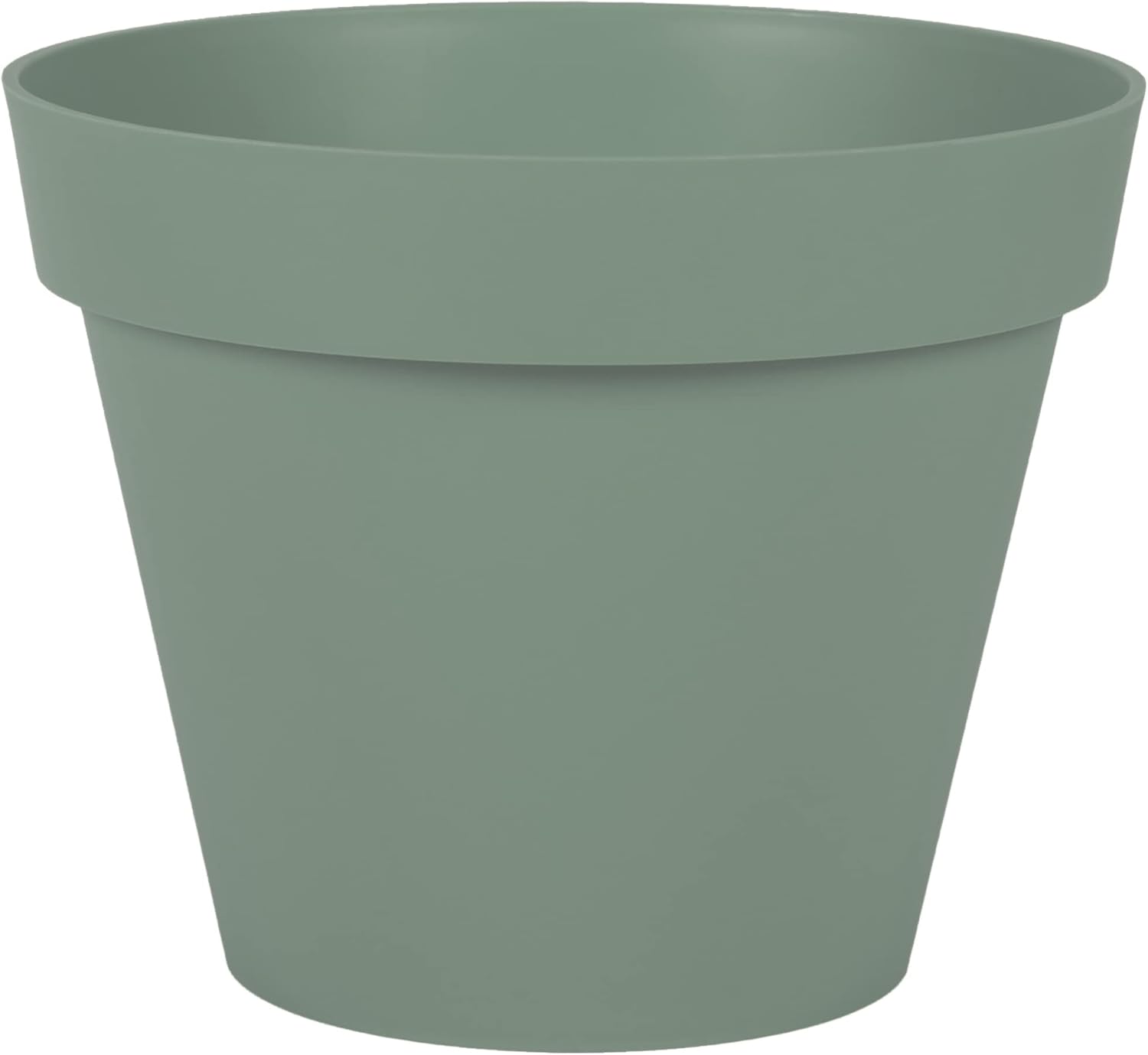 EDA - Round Tuscan Flower Pot Ø 20 cm - Volume 3 L - Ø 20 x H.17 cm - Anthracite Grey
