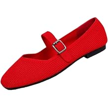 Women's Casual Shoes Square Toe Slip On Sneakers Mesh Breathable Upper Rubber Sole Lightweight Walking Flats Comfortable Casual Footwear for Daily Wear Work Office Travel Indoor Outdoor