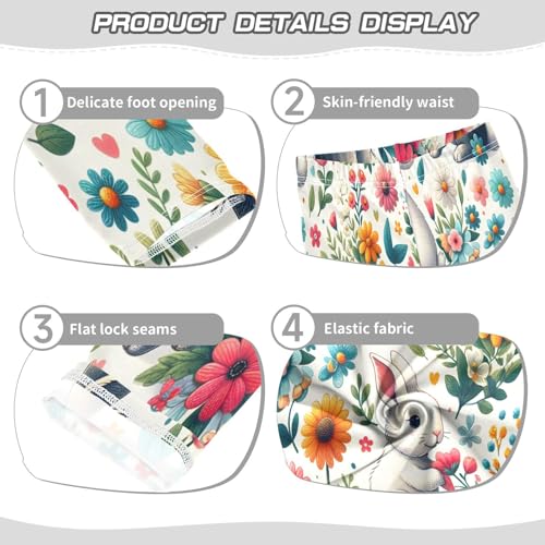 Toddler Girls Leggings Printed Yoga Pants Leggings Daisy Cute Rabbit for Kids3