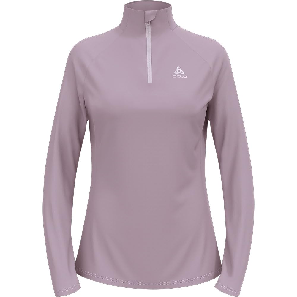 Odlo Essential Ceramiwarm 1/2 Zip Maillot de Course Femmes Silver Cloud