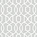 Wall Pops NU1421 Gray Grand Trellis Peel and Stick Wallpaper