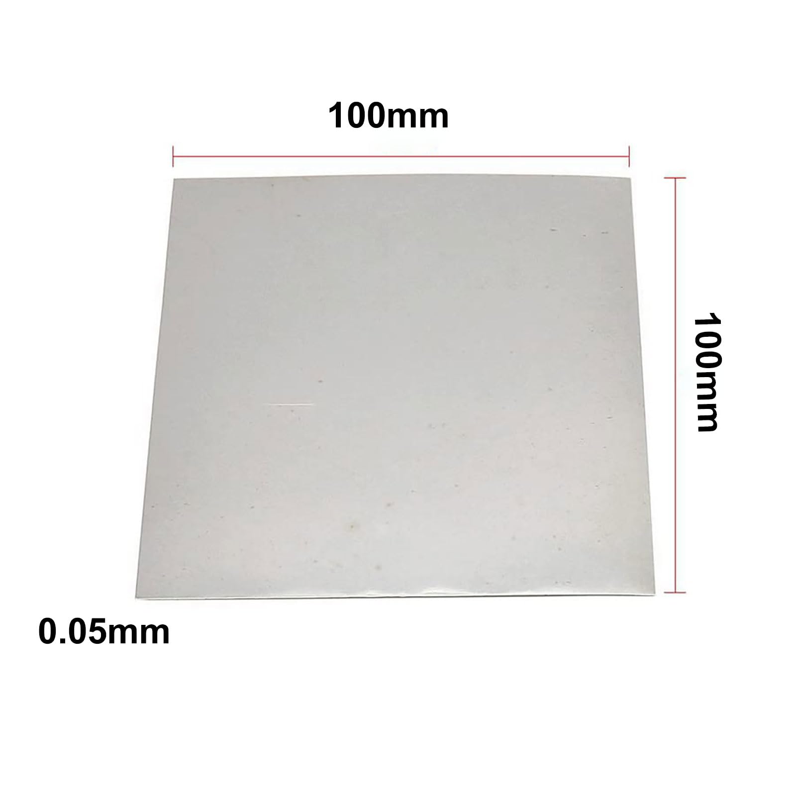 COYOUCO W99.999 High Purity Tungsten Sheet,1PCS,100X100MM,Purity Tungsten Foil Lab Research Development Material,0.05mm