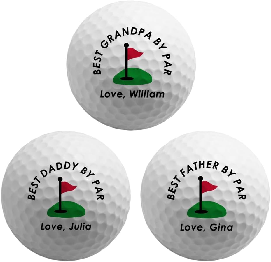 CALLIE Personalized Golf Ball Custom Golf Balls for Men Women Golf Lovers - Mothers Day Father's Day Birthday Gift with Flag Pattern Design