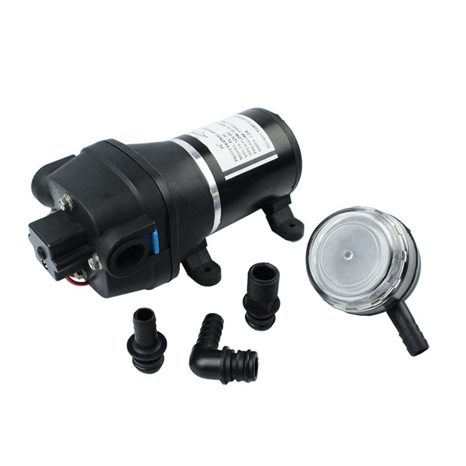 Bomba de diafragma 10 m3/h con válvulas Viton Diafragma Santoprene 17PSI Interruptor de demanda 12V