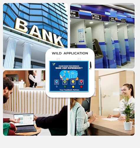 Image of Rely Cure ⇒ VP INDUSTRIES (Lite Model) Bank Visit Feedback Machine with Inbuilt WiFi Hotspot | Smiley Feedback System with Mobile App & Live Reports