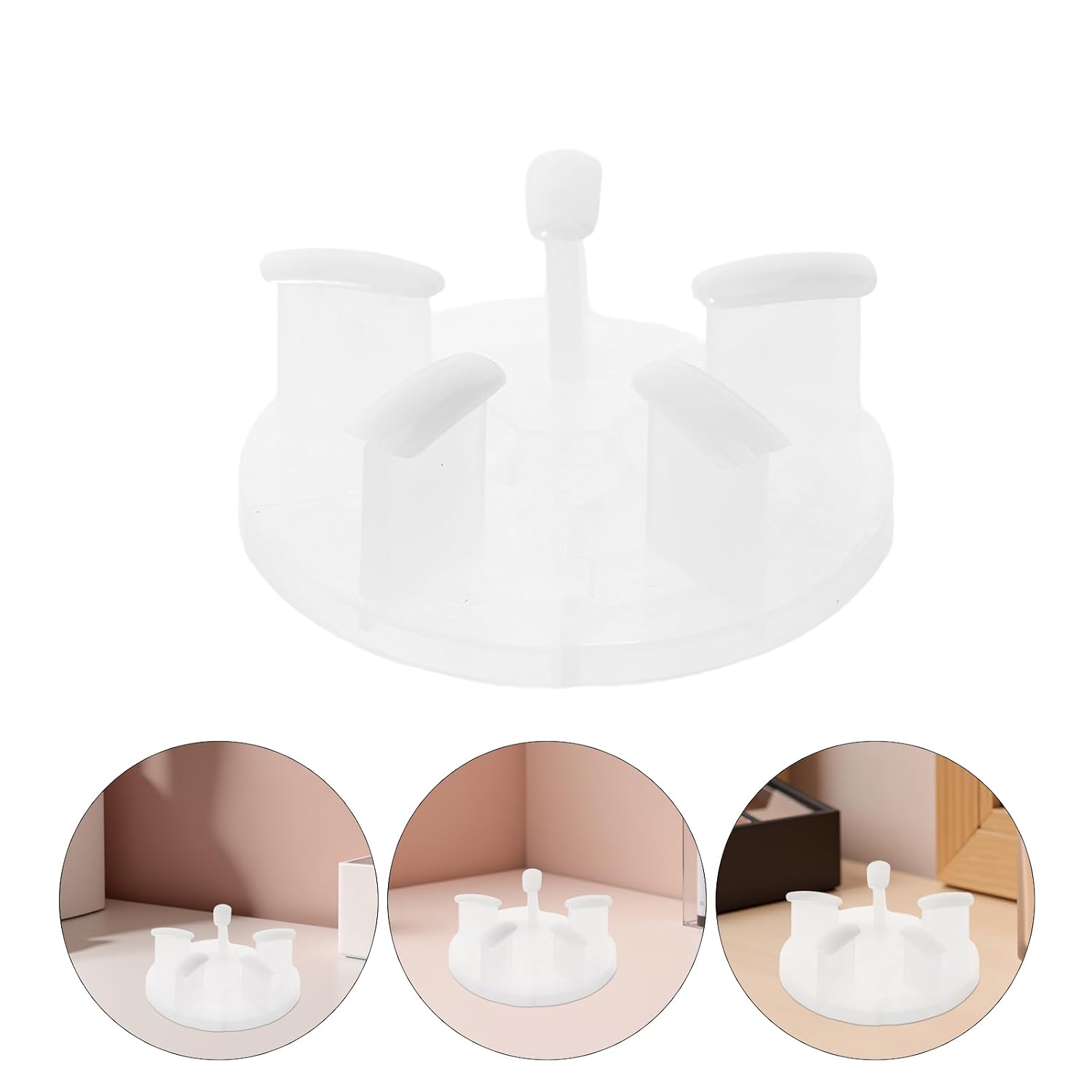 VALICLUD 10pcs Plastic Nail Art Display Stand Nail Tip Practice Holder Base for Manicure Training and Art Practice