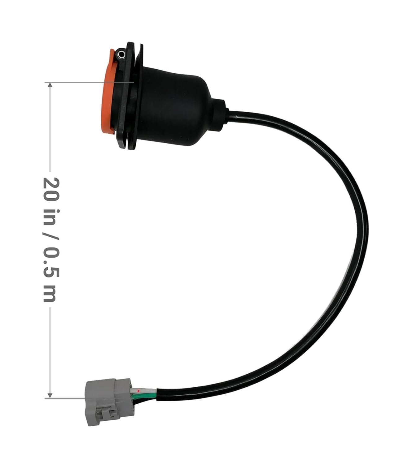 JOEEGO Y-30 Golf Cart Charger Receptacle, AC 110–220V, Fits for Coleman DR48V & Kandi Kruiser 4P AGM Battery EV, Heavy Duty 14 AWG Charge Cable, 20 inches
