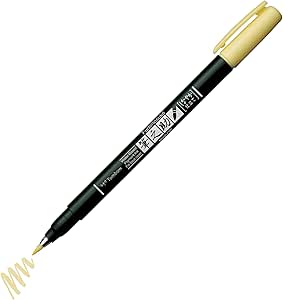 Amazon.com : Tombow Brush Pen Fudenosuke pastel for black paper, pale ...