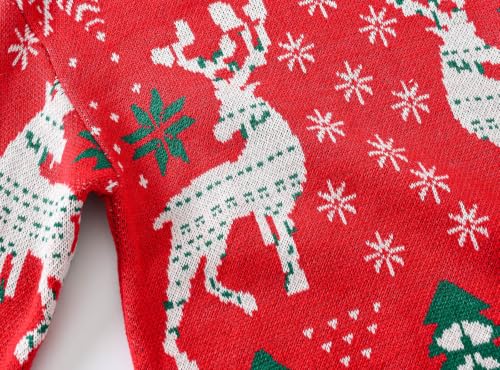 Toddler Kids Christmas Sweater For Boys Girls Knit Crewneck Pullover 7-8 T - image 5
