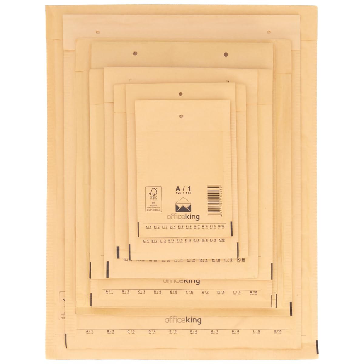 verpacking 1000 Buste gialle imbottite 29 x 37 cm H8 - Buste pluriball, Buste con bolle