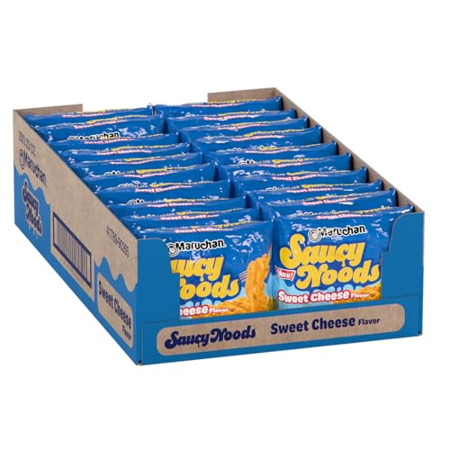 Image of Maruchan Ramen Sweet Cheese, Saucy Noods - Wide Noodles with Creamy Cheddar Sauce, Bold Korean-Inspired Flavor, Made in USA - 3.23 Oz. (20 Pack)