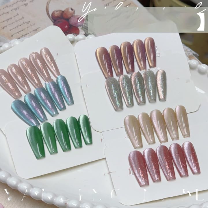 ADHERE Secret Garden Series 12ML Cat Eye Gel Nail Polish 1Pc Gel Polish Soak off Uv Lamp Holographic Magnetic Nail Polish for Nail Art Manicure Salon