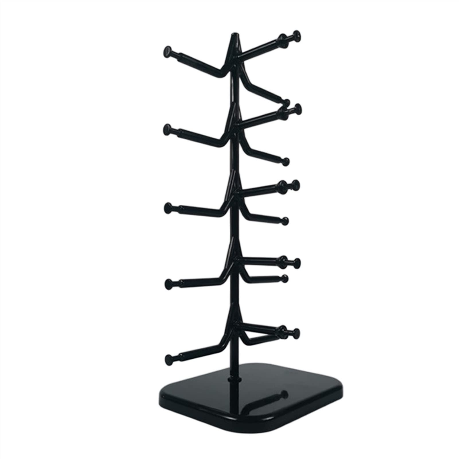 Brillenhalte 5 Schichten Sonnenbrillenanzeige Rack Regal Brillen Zeigen Standhalter for 5 Paare Gläser Brillenständer (Color : Schwarz)