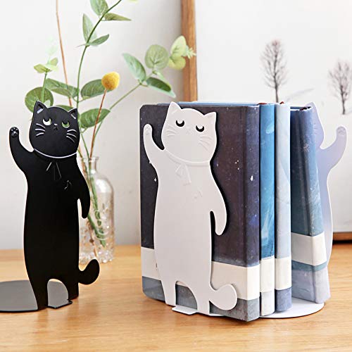 Amazon.co.jp: Umora かわいい猫 鉄製 ブックスタンド ブックエンド
