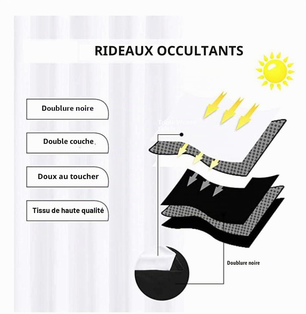 Lot de 2 Rideaux Occultants à Oeillets en Effet marbre Blanc Draperies Isolant Thermique avec à Rideau pour Chambre et Salon 110x215cmx2 Pièces
