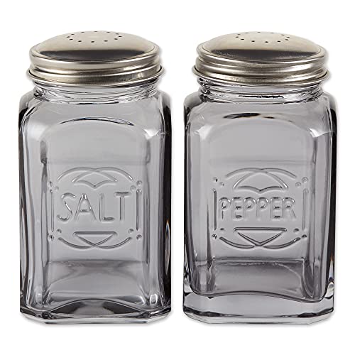 RSVP International Jumbo Retro Glass Salt & Pepper Shaker, Screw