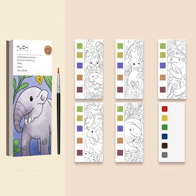 oddpod™ Portable Travel Water Colouring Cartoon Book for Kids/Childrens 20 Sheet Pocket Painting pad with Paint Brush for Beginners, Perfect for Graffiti, Gouache, Doodling, and More - Elephant (B0CSBGFDM7) Amazon Price History, Amazon Price Tracker