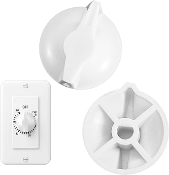 Ymapinc 2 Pack Timer Switch Knob Replacement for Intermatic - 146MT574, Compatible for FD Series Spring Wound Timers for Wall Bathroom Fan Motor Heater Light, 1.1x0.98x0.47inch