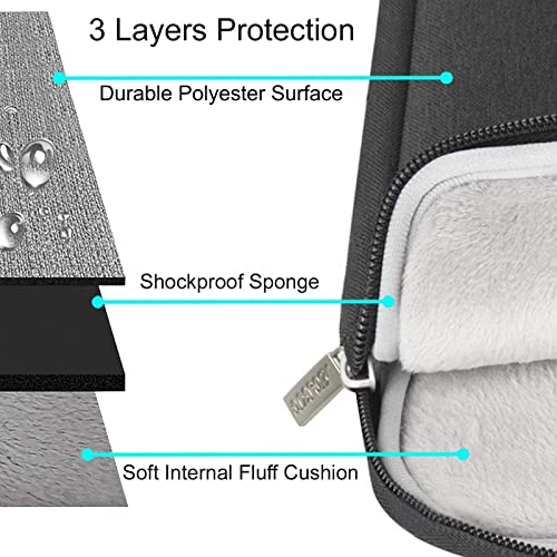 MOSISO Laptop Case 16 inch, 15-15.6 inch Laptop Sleeve Compatible with MacBook Pro 16 M5 M4 M3 M2 M1, HP Acer Dell Lenovo ASUS, Polyester Vertical Computer Sleeve Bag with Pocket, Black by MOSISO - Image 3