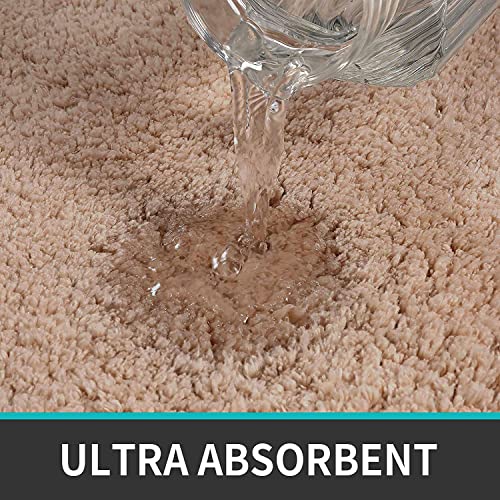 Image of LUXE HOME INTERNATIONAL Microfiber Rectangular Home Bath Mat Super Soft Non Slip Vegas Mats for Bathroom, Kitchen, Bedroom, and Door (60x90 Cm, Rust) Pack of 1
