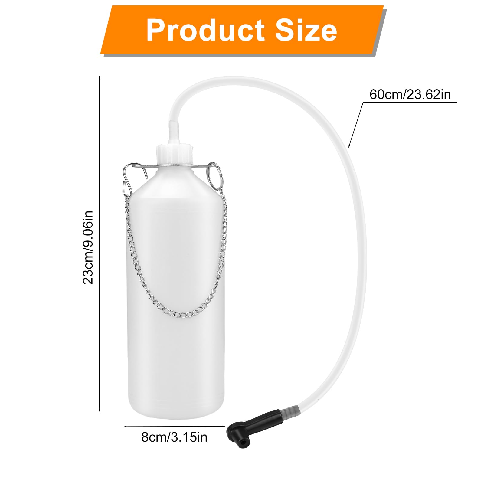 Bottiglia Raccolta Liquido Freni POFIBO Da 1L Con Tubo Flessibile - Per Auto, Moto, ATV - Foto 3