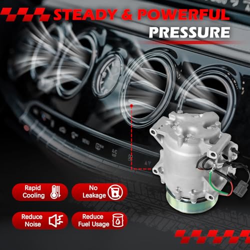 Autodevil AC Compressor 58886 Fit for 2004-2008 TSX 2.4L, Air Conditioning A/C Compressor with Clutch Replacement for 38810RBBA01, 021755R, 255595 by Autodevil - Used condition - Image 4