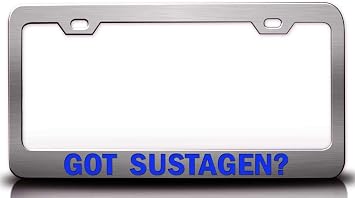 GOT SUSTAGEN? Food Vegetable Fruit Metal Car SUV Truck License Plate Frame Ch a13
