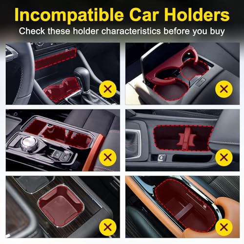 Expansor de portavasos ajustable para auto 2 piezas miniatura 2