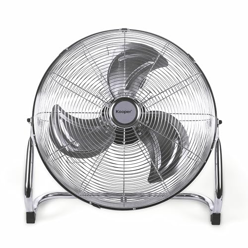 Kooper Ventilatore alta velocità in acciaio, 3 velocità 70 W, silver