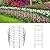 OUSHENG 38in (H) Decorative Garden Fence Fencing, 10ft (L) Rustproof Metal Wire Border Animal Barrier with Plastic Stakes for Dog Yard Patio Outdoor, Square