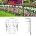 OUSHENG 38in (H) Decorative Garden Fence Fencing, 10ft (L) Rustproof Metal Wire Border Animal Barrier with Plastic Stakes for Dog Yard Patio Outdoor, Square