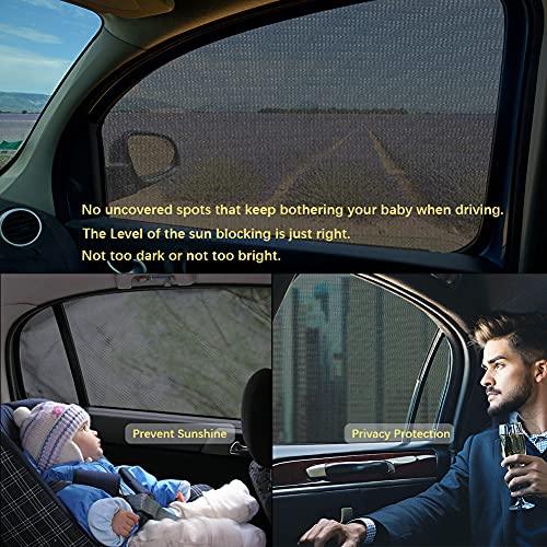 Goldflower Car Window Shade, 2 Pack Car Back Window Sun Shade, And Privacy Protect For Toddler Kids Baby Adult, Double Layer Design (Medium 39"X19") #TOP6