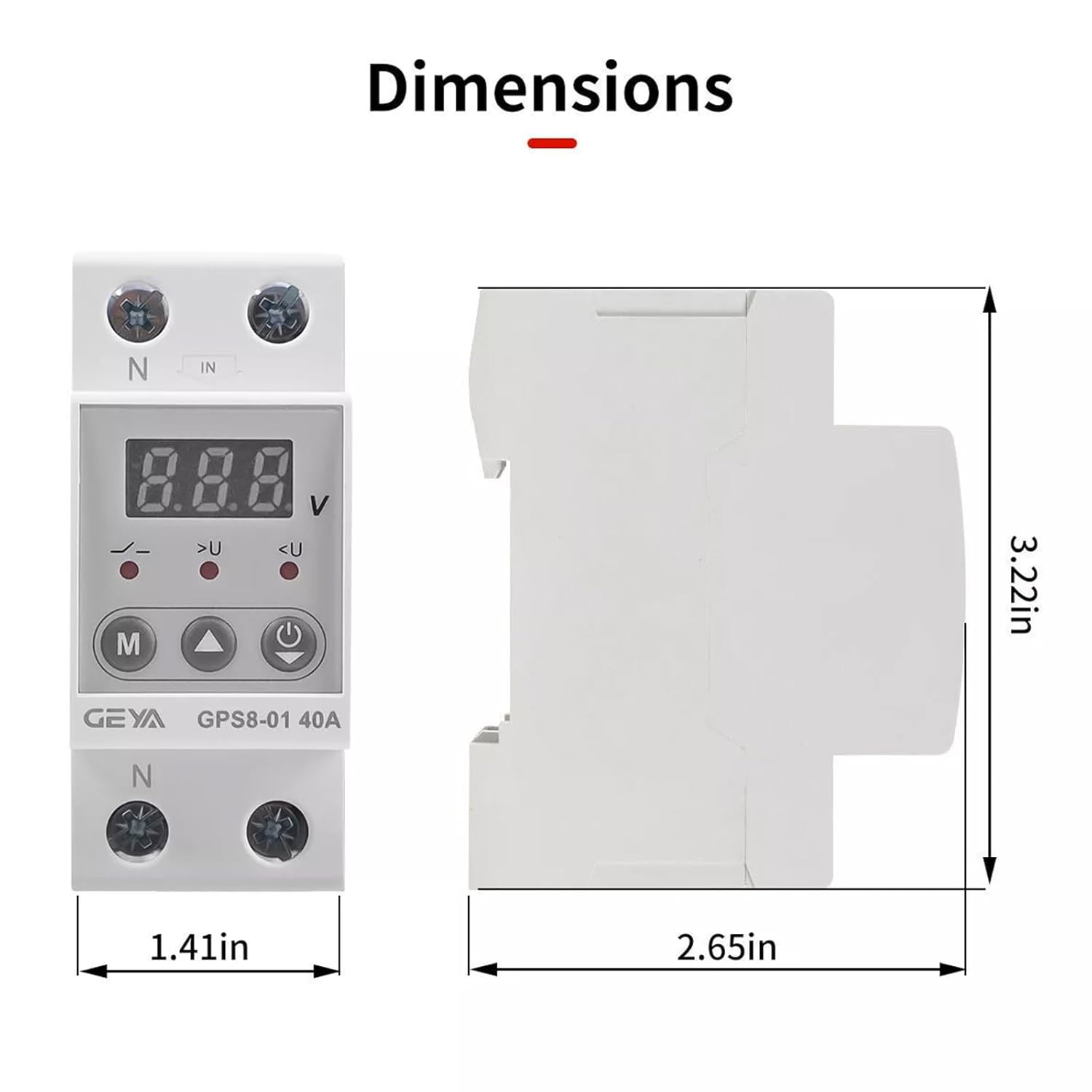 Dimensions of GEYA GPS8-01