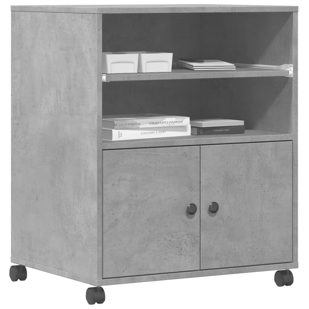 Support D'Imprimante à 2 Niveaux Meuble Imprimante Avec 4 Roues Et