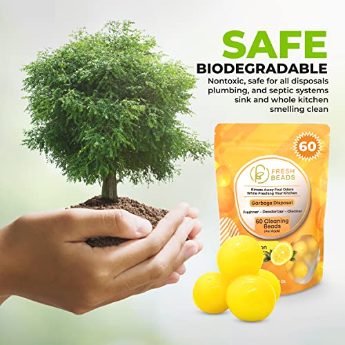 60-Count Sink Garbage Disposal Cleaner, Freshener & Deodorizer Lemon Scent Capsules #TOP5