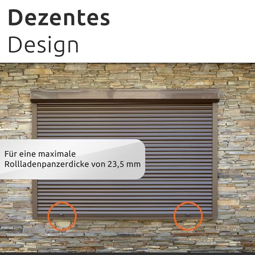 ECENCE Anschlagpuffer Stopper für Rollladen, 20er Set 40mm inkl. Schraube Grau, Endanschlag, Rollladen Schutz komplett