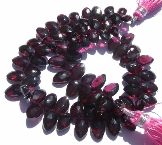 Grenat naturel en fil de perles de joaillerie pour fabriquer un cadeau d'anniversaire mémorable