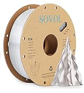 Sovol PLA-filament 1,75 mm, zijdezilver, 3D-printerfilament, zijde PLA, 1 kg, maatnauwkeurigheid